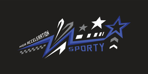 Sport abstract decal sticker sport wrap art concept