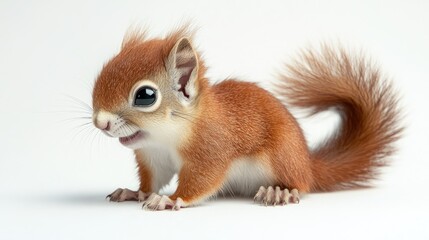 Obraz premium Portrait of a Baby Squirrel with Big Eyes