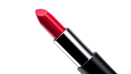 Obraz premium lipstick, tube, red, bright, shade, isolated, white, background, makeup, cosmetics, beauty, vibrant, bold, fashion, glamour, feminine, elegant, stylish, detailed, realistic, highresolution, closeup, 