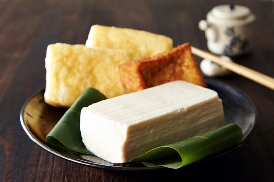 Tofu, deep-fried tofu and deep-fried tofu