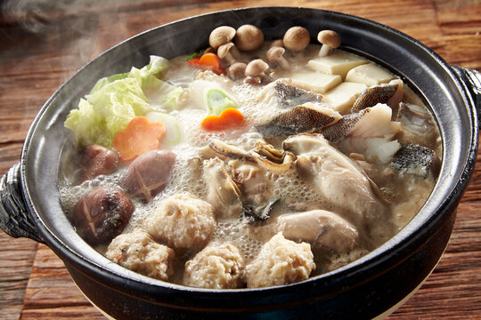 Salted chanko chicken and chicken ball nabe