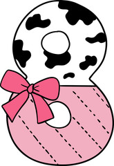 Cow Alphabet and Cow Letters. Animal Font and Cow Skin