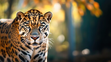 Jaguar Portrait in the Forest