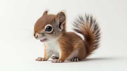 Obraz premium A Close-Up Portrait of a Baby Squirrel