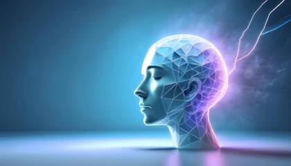 Obraz premium Mental health and depression concepts: Depression, abstract mind with fragmented thoughts.