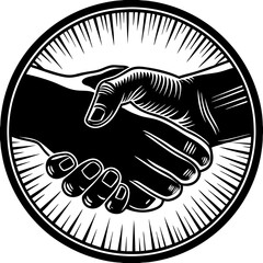 black and white hand