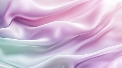 Obraz premium Pastel Draped Silk Fabric Showing Soft Waves and Colors