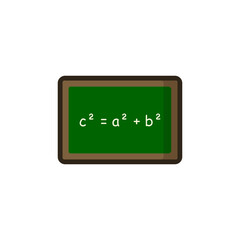 whiteboard flat icon vector illustration,  School Supplies and classroom themes