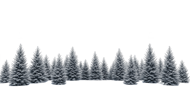 Glitched Winter Wonderland Snowy Trees, Housetops, Festive Pixel Art