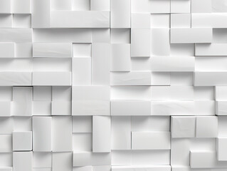 Obraz premium Incredible Random shifted white cube boxes block background wallpaper background.