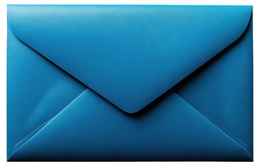 Blue leather envelope with textured surface