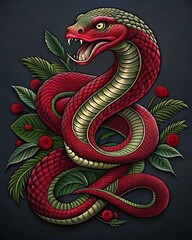 Obraz premium The Year of the Snake sign