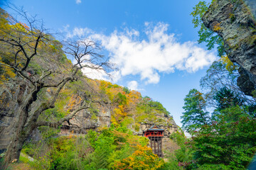 長野県小諸市布引山　釈尊寺の秋の風景