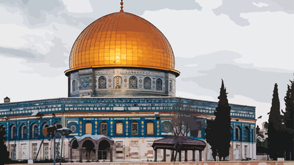 Fototapeta premium islamic icon logo design illustration