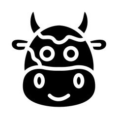 Head Cow Solid icon