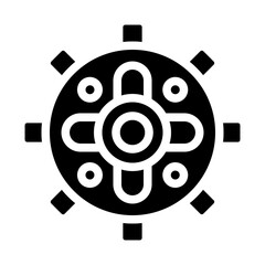 Obraz premium Landmine sensor Solid icon