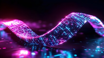 neon data stream, abstract tech background - neon/cyberpunk aesthetics
