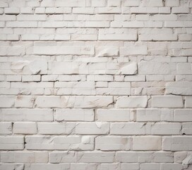 Obraz premium Close-up of a white brick wall with a subtle crack effect , crack texture, architecture, building facade