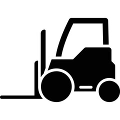 Simple vector icon forklift

