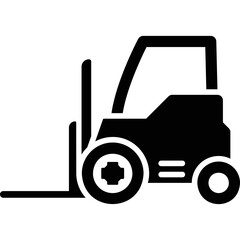 Simple vector icon forklift