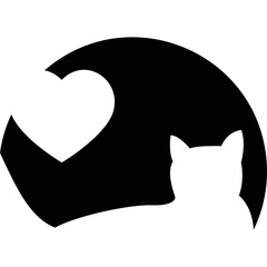 Simple vector icon cat