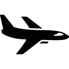 Simple vector icon airplane