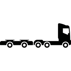 Simple vector icon heavy truck
