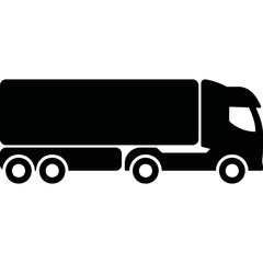 Simple vector icon heavy truck