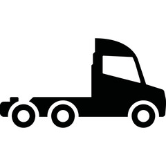 Simple vector icon heavy truck
