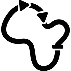 Simple vector icon race track map