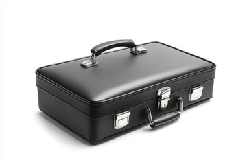 Black Leather Briefcase With Lock And Handle