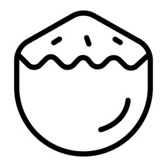 Coconut line icon