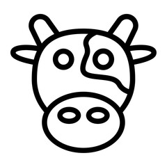 Cow line icon