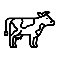 Cow line icon
