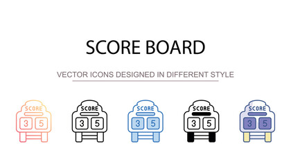 Score board icon design with white background stock illustration