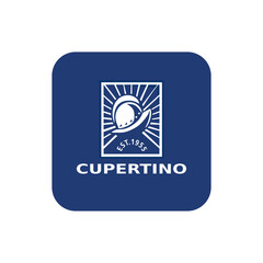 Flag of Cupertino city, California, US