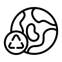 Global Recycle line icon