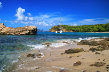 Anse La Roche Beach on Carriacou Island, Grenada.