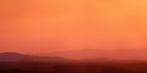 Gradual orange and yellow flames blending into a serene landscape, gradual change, abstract