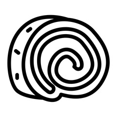 Roll Cake line icon