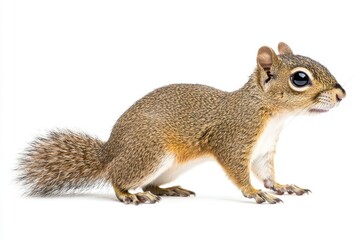 Fototapeta premium Squirrel side view full body isolated on a white background