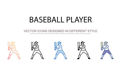 baseball player icon design with white background stock illustration