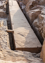 Fototapeta premium Ancient stone pit in the city of Aswan