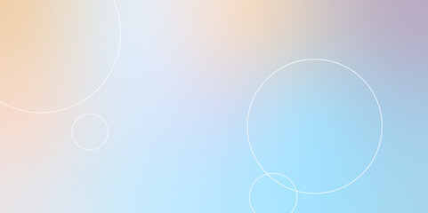 Abstract blur soft gradient pastel dreamy background with circle
