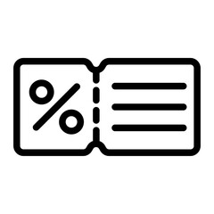 Voucher Discount line icon