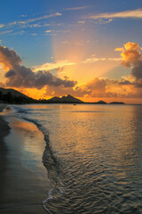 Sunset over Hillsborough Bay, Carriacou Island, Grenada