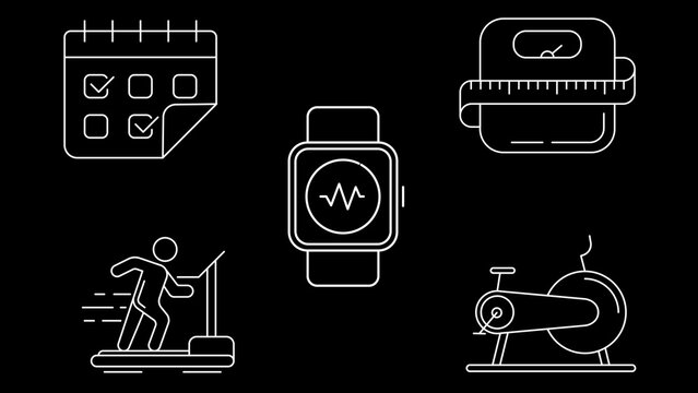 Fitness & Training Line Icons