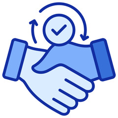 Obraz premium Relationship Blue Color Icon
