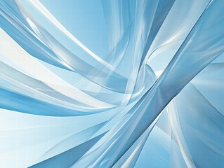 Abstract Flowing Blue Lines on Soft Background for Design Projects