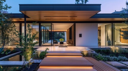 Fototapeta premium Modern home entrance 
